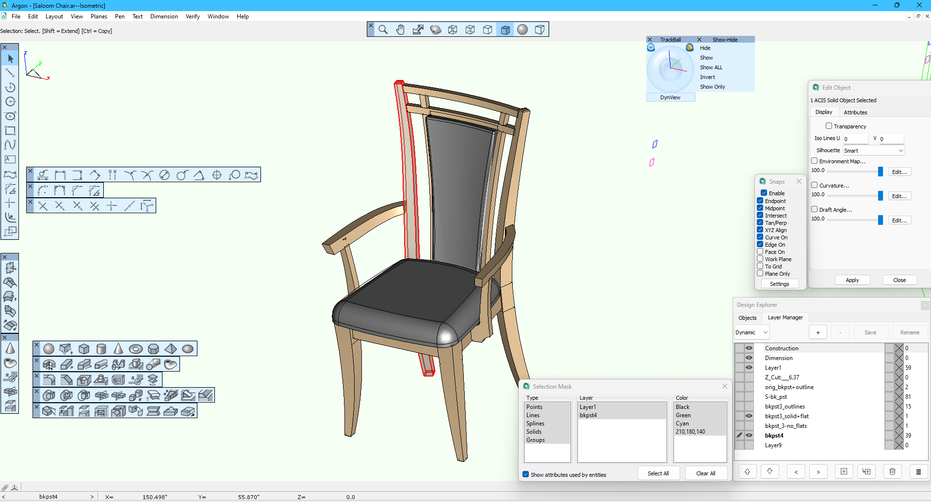 Argon v12 Main Window on Windows 3D Model